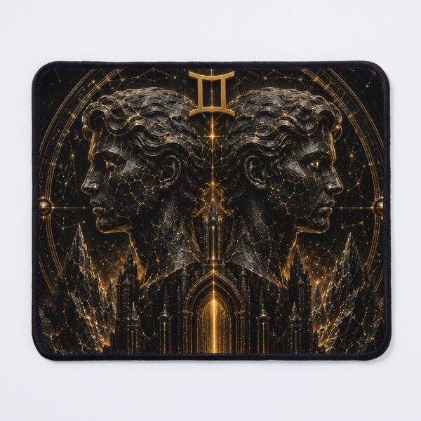 Item preview, Gemini Zodiac Wall Art Black Gold Astrology Poster designed and sold by LiaDreamz.