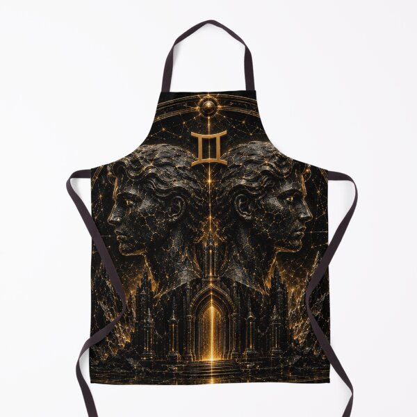 Item preview, Gemini Zodiac Wall Art Black Gold Astrology Poster designed and sold by LiaDreamz.