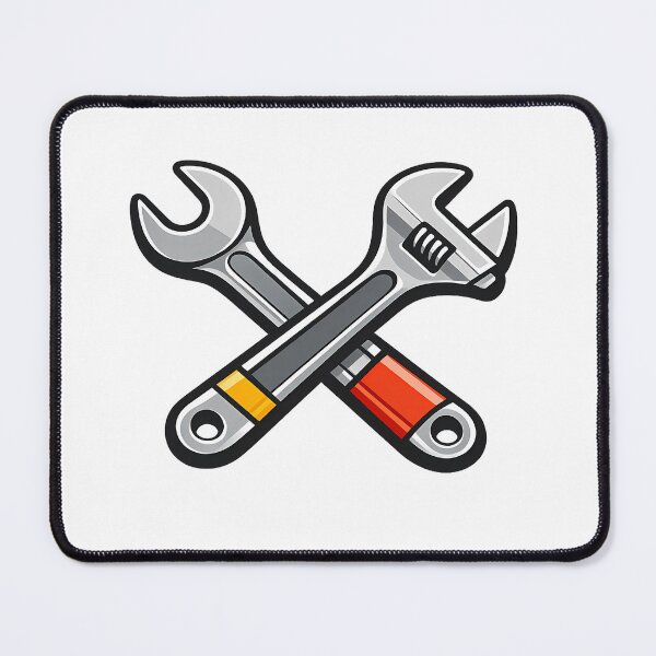 Item preview, Minimalist Crossed Wrenches Mechanic Auto Garage Art designed and sold by MIROUZ2000.