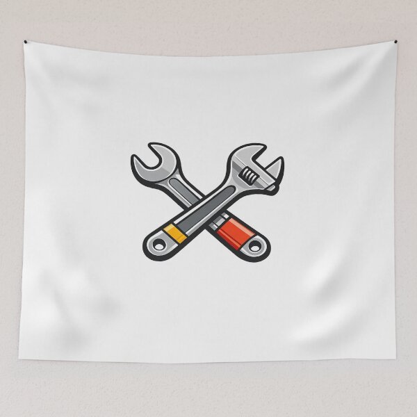 Item preview, Minimalist Crossed Wrenches Mechanic Auto Garage Art designed and sold by MIROUZ2000.