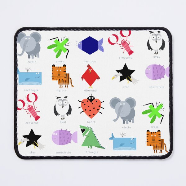 Item preview, Animal Shapes, Square, Circle, Rectangle by Children's Artist Carla Daly designed and sold by Carla Daly.