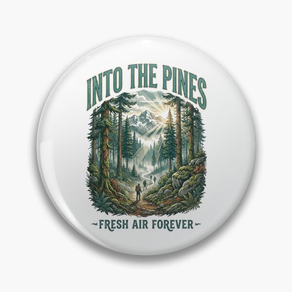 Item preview, Forest Hiking Into The Pines Vintage Mountain Nature Scene designed and sold by longngusuc.