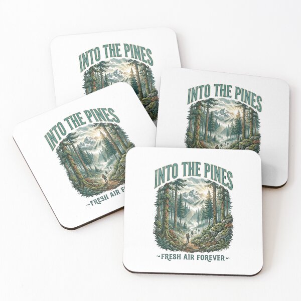 Item preview, Forest Hiking Into The Pines Vintage Mountain Nature Scene designed and sold by longngusuc.