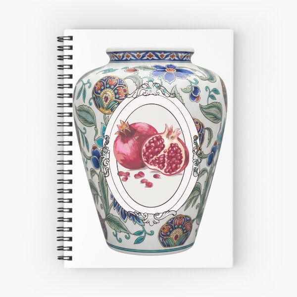 Item preview, Hand-Painted Pomegranate Motif Ceramic Vase designed and sold by Atlasoloji.