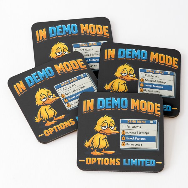 Item preview, In Demo Mode Options Limited Funny Duck Design designed and sold by TeeTimeTreasure.