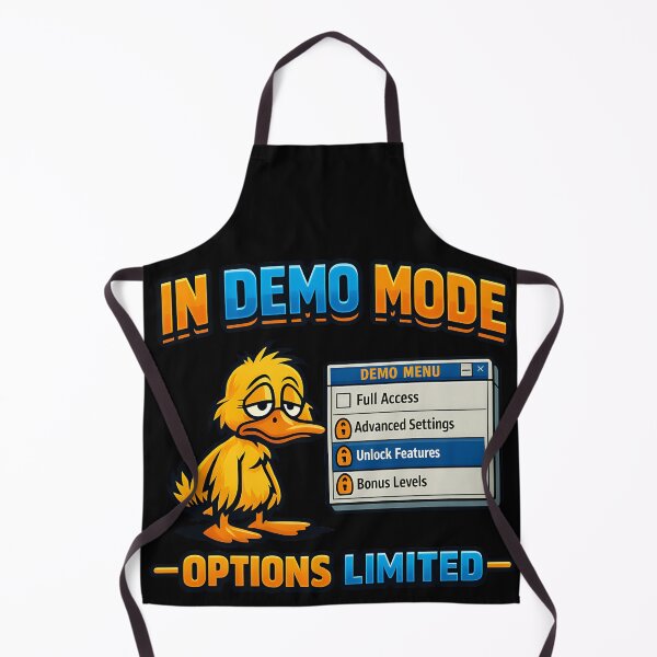 Item preview, In Demo Mode Options Limited Funny Duck Design designed and sold by TeeTimeTreasure.
