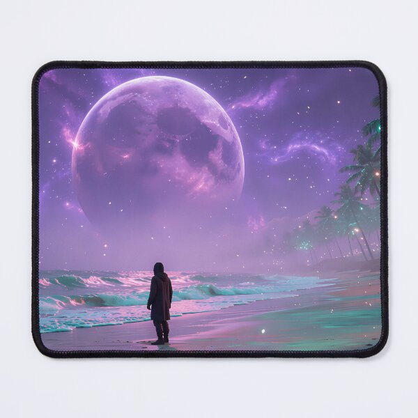 Item preview, Call of the Cosmic Tide: A Journey Through the Neon-Colored Dream Realm designed and sold by VoidVeilStudio.
