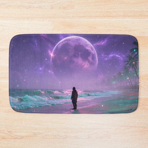 Item preview, Call of the Cosmic Tide: A Journey Through the Neon-Colored Dream Realm designed and sold by VoidVeilStudio.