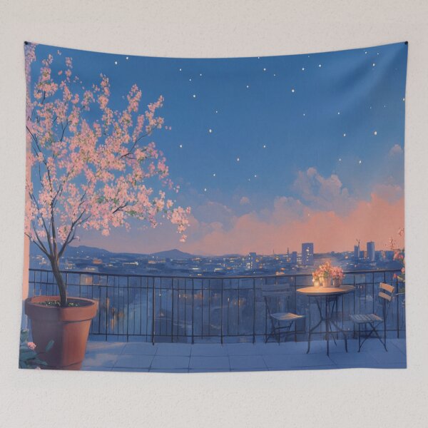 Item preview, Twilight Terrace Skyline Aesthetic designed and sold by AtlantiqArt.