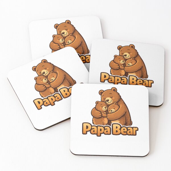 Item preview, Papa Bear Hug Cubs Illustration designed and sold by IntelliMindDesigns.