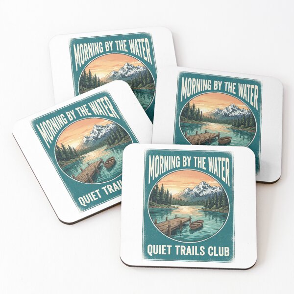 Item preview, Vintage Mountain Lake Morning By The Water Quiet Trails Club designed and sold by longngusuc.