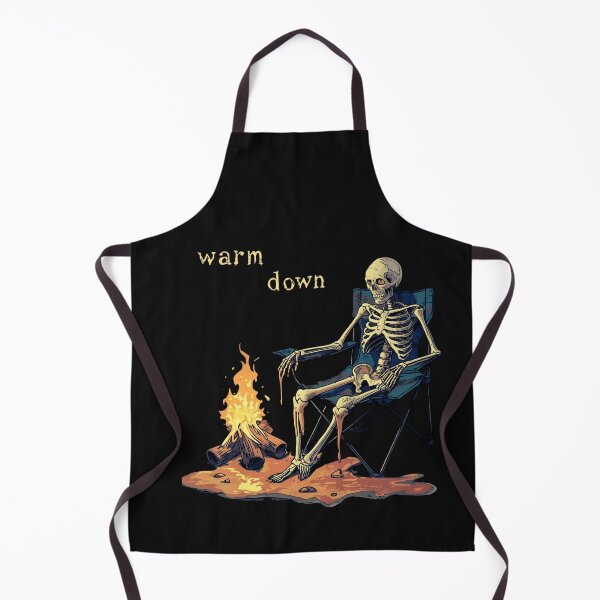 Item preview, Warm Down Melting Skeleton by a Campfire Funny Dark Humor Design designed and sold by Musicdrip.