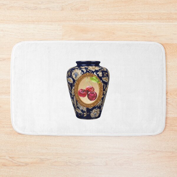 Item preview, Luxury Navy Blue and Gold Cherry Design Ceramic Vase designed and sold by Atlasoloji.