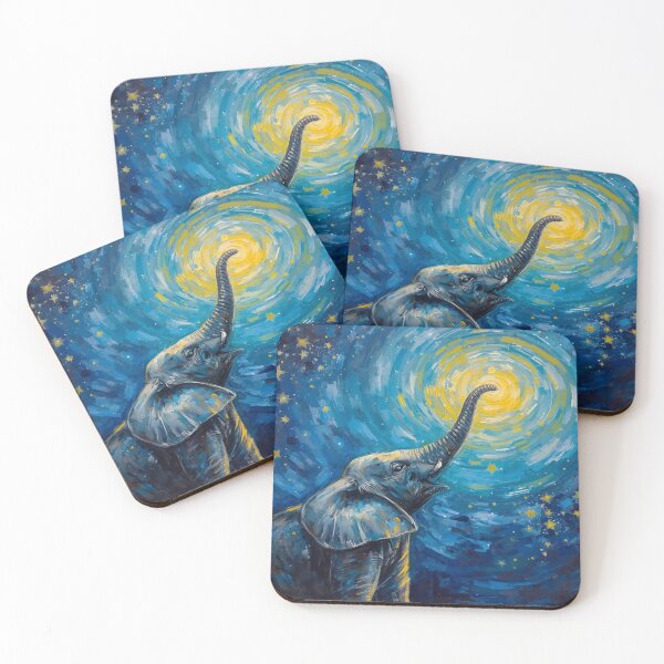 Item preview, Elephant in the Starry Night designed and sold by EschatonGarden.