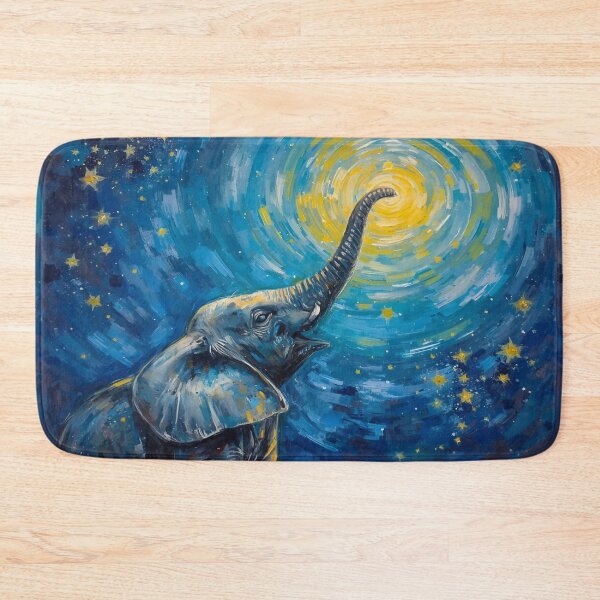 Item preview, Elephant in the Starry Night designed and sold by EschatonGarden.