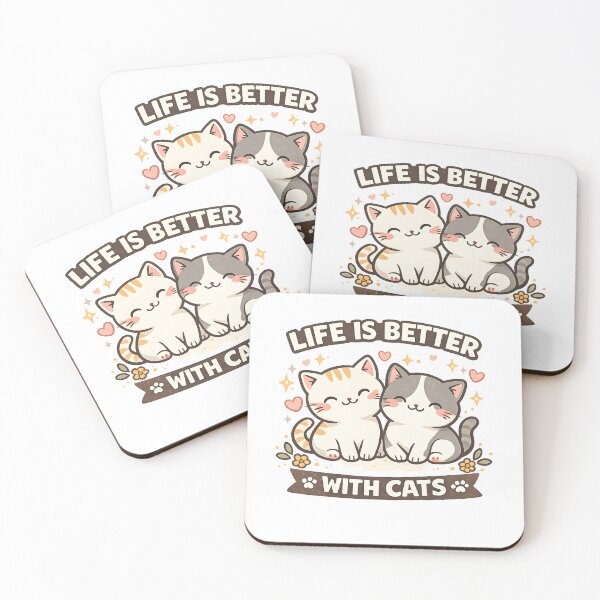Item preview, Life Is Better With Cats – Cute Cat Lover Shirt designed and sold by jahiggin.