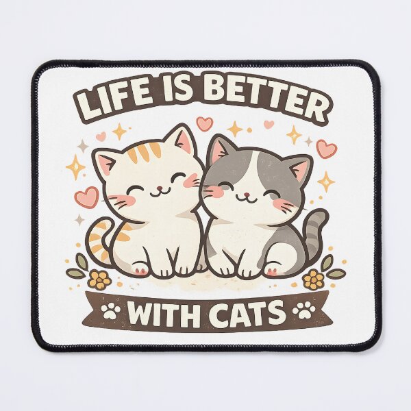 Item preview, Life Is Better With Cats – Cute Cat Lover Shirt designed and sold by jahiggin.