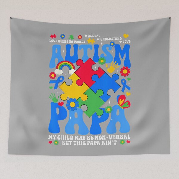 Item preview, Autism Papa Autism Awareness Support Autistic Daughter Son designed and sold by KathieFaugh.