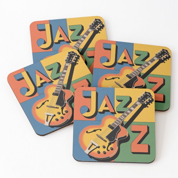 Item preview, Retro Jazz Guitar Pop Art Poster designed and sold by LukaRealm.
