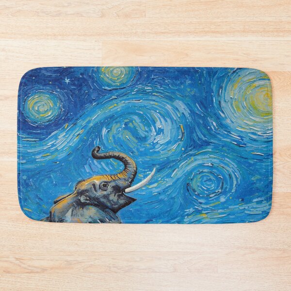 Item preview, Elephant Starry Night Stargazing in the Night Sky designed and sold by EschatonGarden.