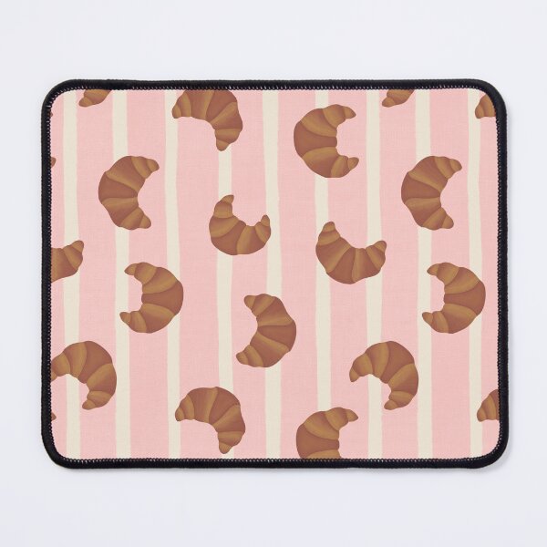 Item preview, Bakery croissants pink and white stripes designed and sold by Handypanda.