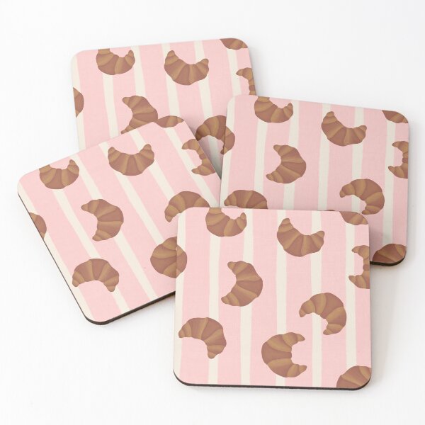 Item preview, Bakery croissants pink and white stripes  designed and sold by Handypanda.
