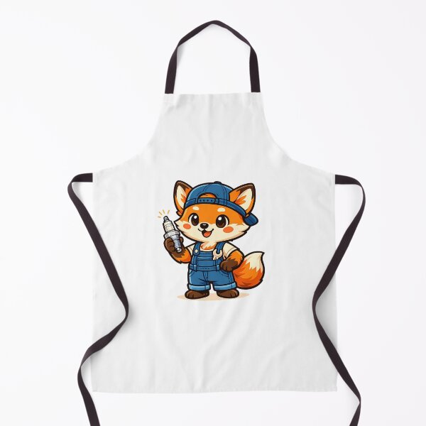 Item preview, Clever Fox Mechanic Holding Spark Plug Auto Art designed and sold by MIROUZ2000.