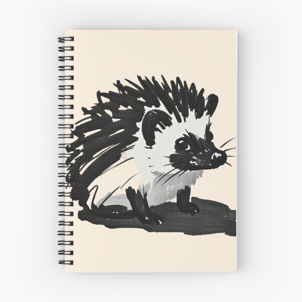 Artikelvorschau, Ein surrealer Igel, dargestellt in einem kühnen Cartoon-Stil mit klaren, einfarbigen Konturen in tiefem Schwarz. entworfen und verkauft von 123ks.