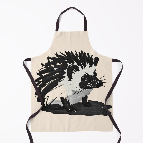 Item preview, a surreal hedgehog rendered in a bold cartoon style with clean monoline outlines in pitch black. designed and sold by 123ks.