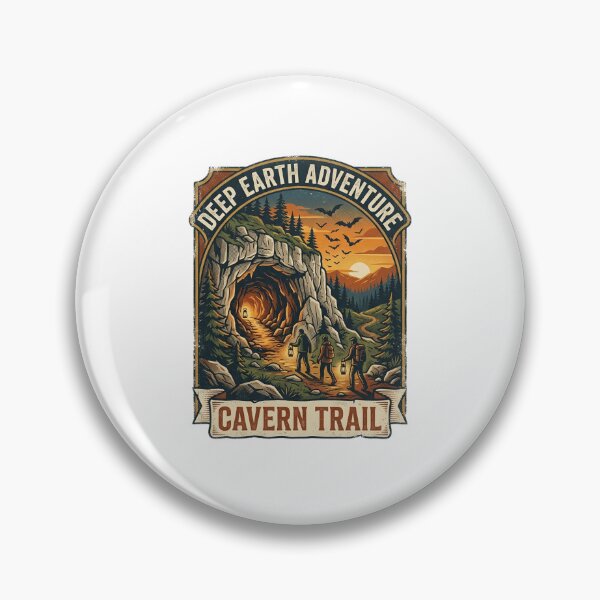 Item preview, Caving Adventure Deep Earth Cavern Trail Vintage Style Art designed and sold by longngusuc.