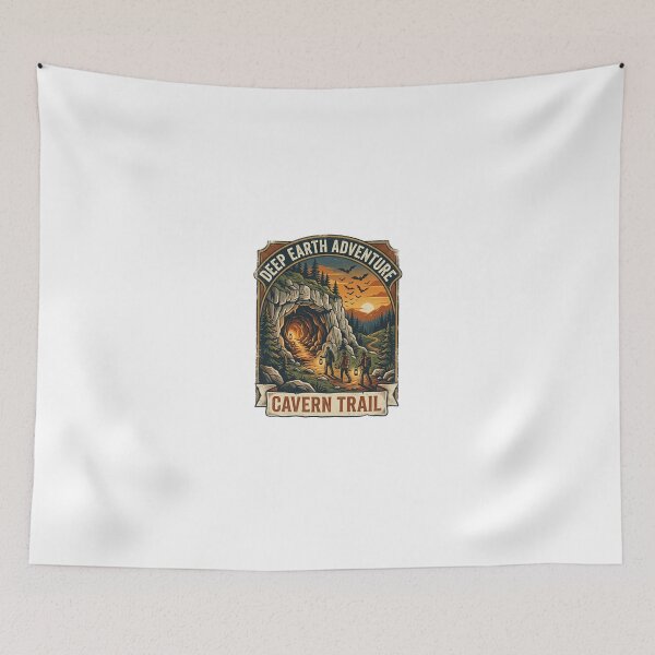 Item preview, Caving Adventure Deep Earth Cavern Trail Vintage Style Art designed and sold by longngusuc.