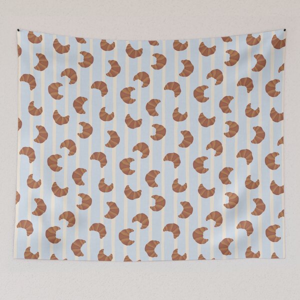 Item preview, Copy of Bakery croissants blue and white stripes  designed and sold by Handypanda.