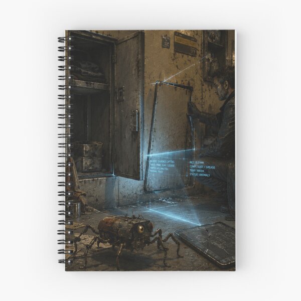 Item preview, Sci-Fi Noir Crime Scene Apartment | Dystopian Space Station Detective Art designed and sold by Element Horizon Studio.