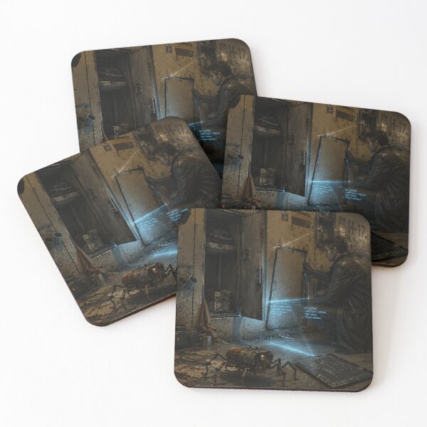 Item preview, Sci-Fi Noir Crime Scene Apartment | Dystopian Space Station Detective Art designed and sold by Element Horizon Studio.
