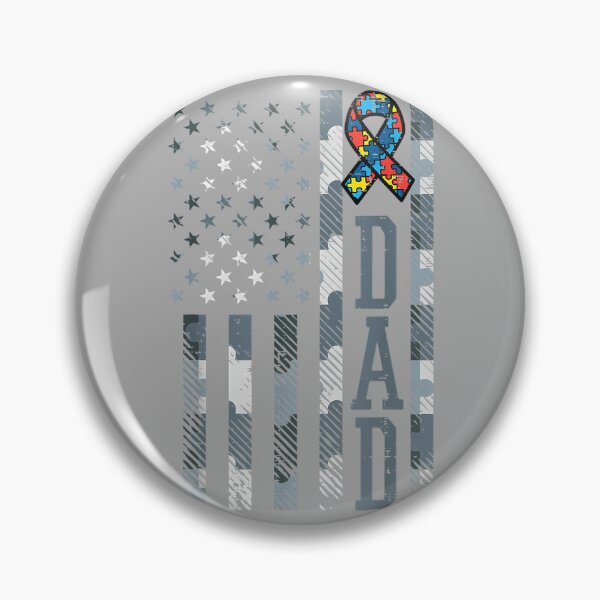 Item preview, Autism Ribbon US Flag Dad ASD Awareness Patriotic Papa Men designed and sold by KathieFaugh.