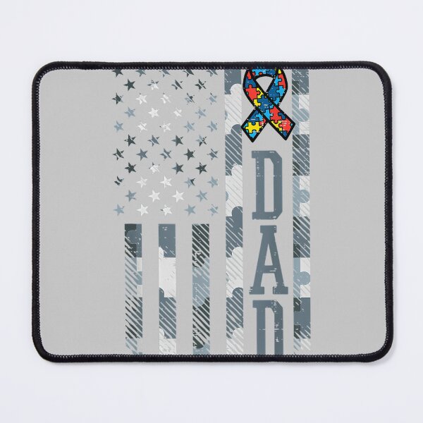Item preview, Autism Ribbon US Flag Dad ASD Awareness Patriotic Papa Men designed and sold by KathieFaugh.