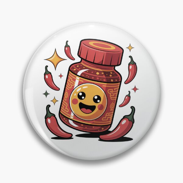 Item preview, Kawaii Chili Oil Jar Cute Sticker designed and sold by LukaRealm.