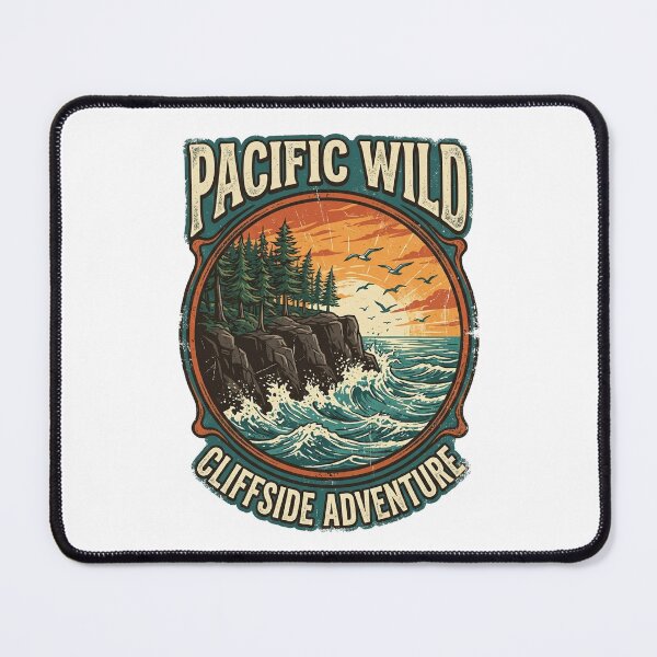 Item preview, Pacific Wild Cliffside Adventure Ocean Sunset Landscape Art designed and sold by longngusuc.