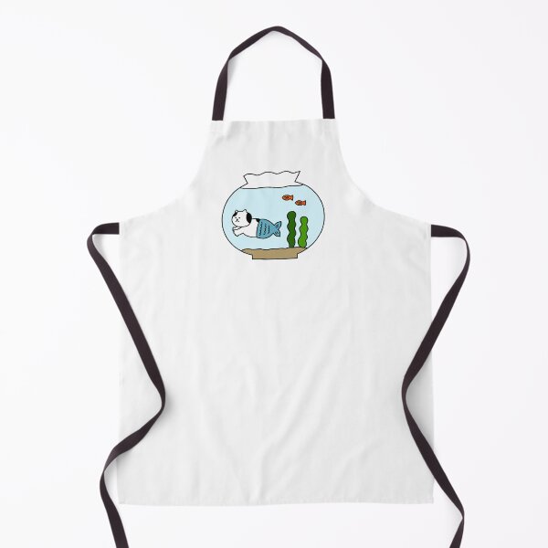 Item preview, a mermaid Cat in a fishbowl designed and sold by superbaechoo.