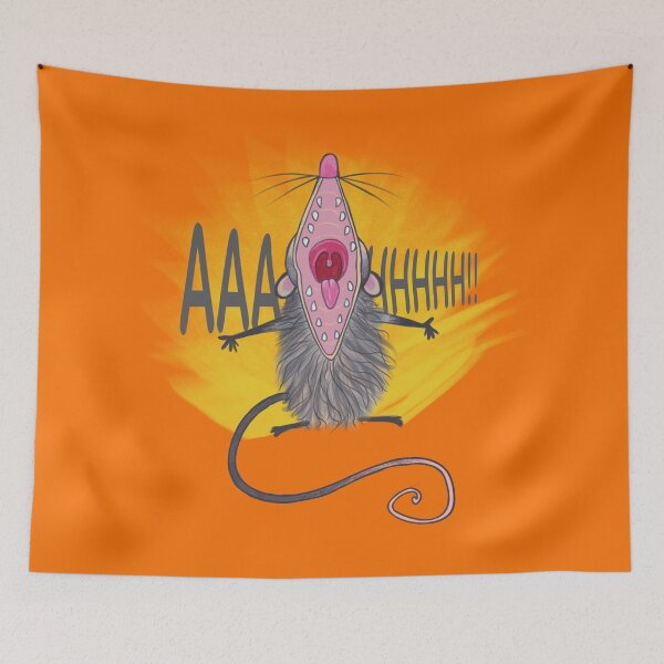 Item preview, Dramatic possum scream urban wildlife designed and sold by Konopikyu.