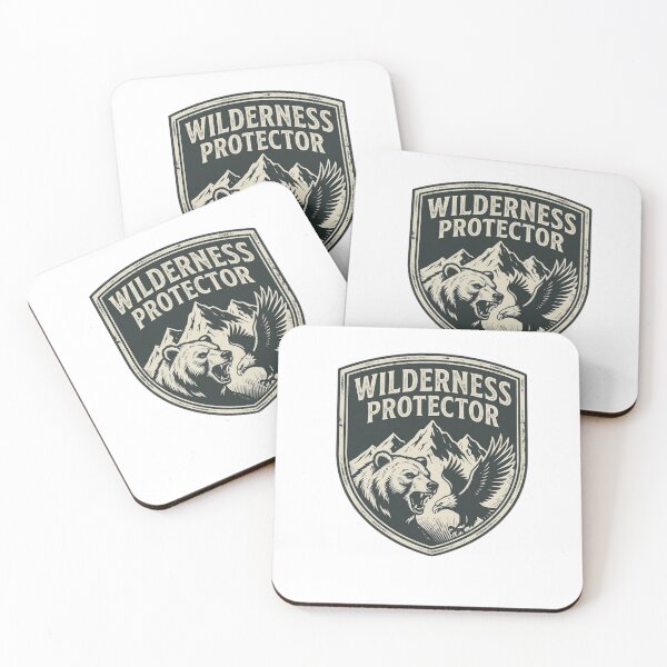 Item preview, Wilderness Protector Bear Eagle Shield Badge designed and sold by GiggleInkTees.