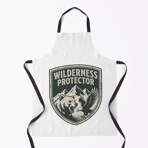 Item preview, Wilderness Protector Bear Eagle Shield Badge designed and sold by GiggleInkTees.