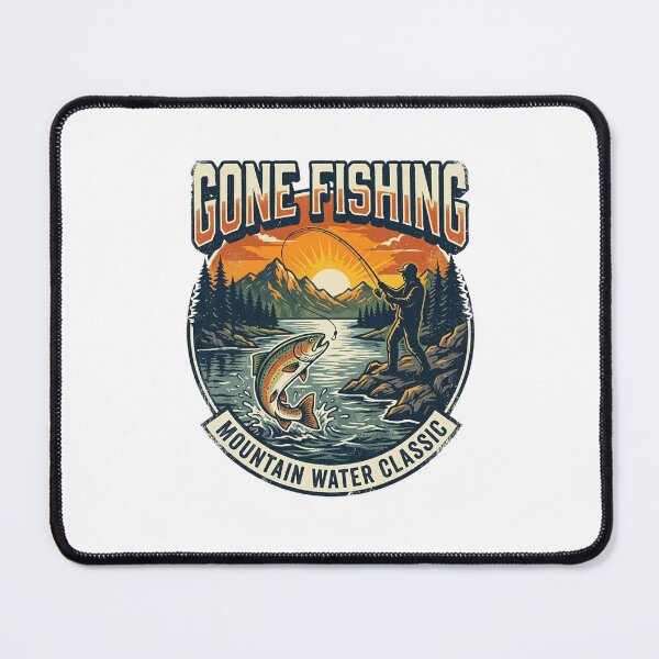 Item preview, Fishing Lover Retro Mountain Water Classic Sunset Scene designed and sold by longngusuc.