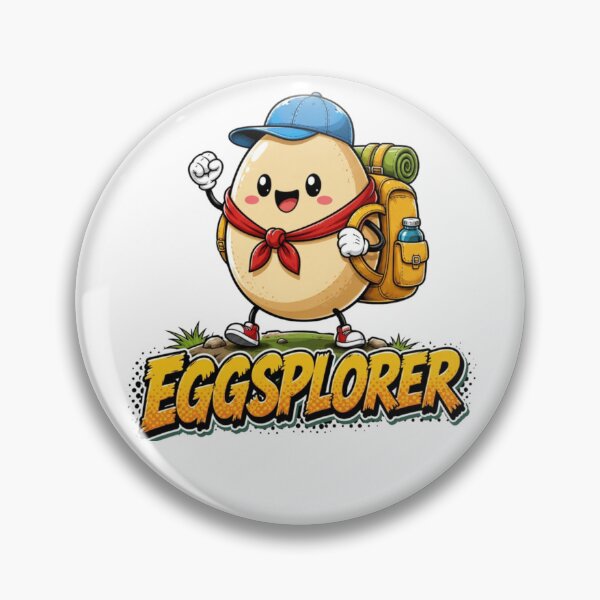 Item preview, Eggsplorer Cute Adventure Pun Cartoon Design designed and sold by Nano-Threads.
