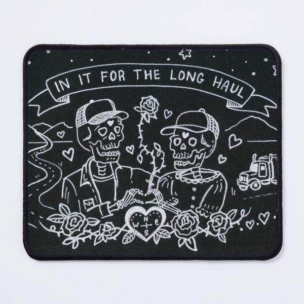 Item preview, In It For The Long Haul – Skeleton Trucker Love Illustration designed and sold by Cass Harker Studio.