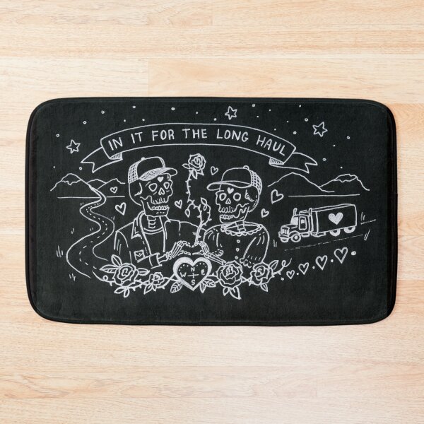 Item preview, In It For The Long Haul – Skeleton Trucker Love Illustration designed and sold by Cass Harker Studio.