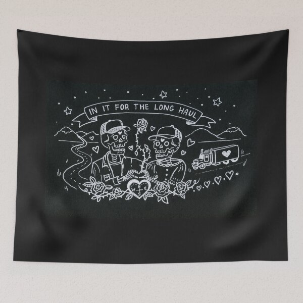 Item preview, In It For The Long Haul – Skeleton Trucker Love Illustration designed and sold by Cass Harker Studio.