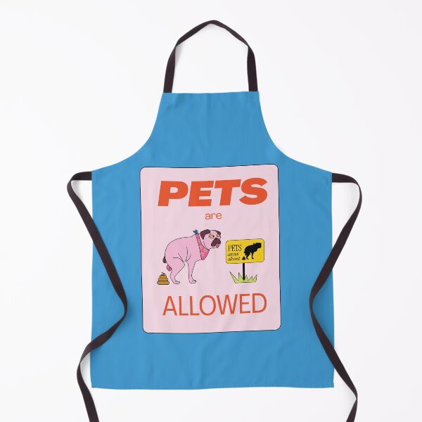 Item preview, Funny Pets Are Allowed Sign with Cartoon Pug Dog, Humorous Vector Illustration designed and sold by Gelyane.