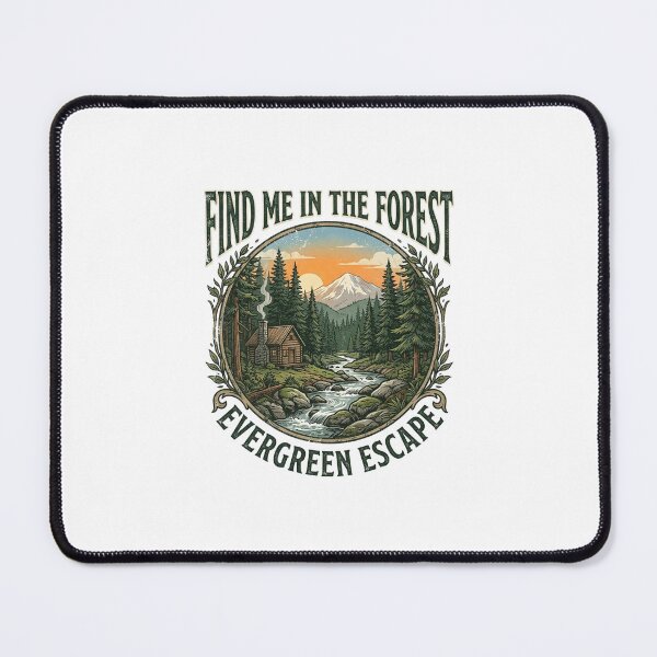 Item preview, Forest Cabin Evergreen Escape Vintage Nature Landscape designed and sold by longngusuc.