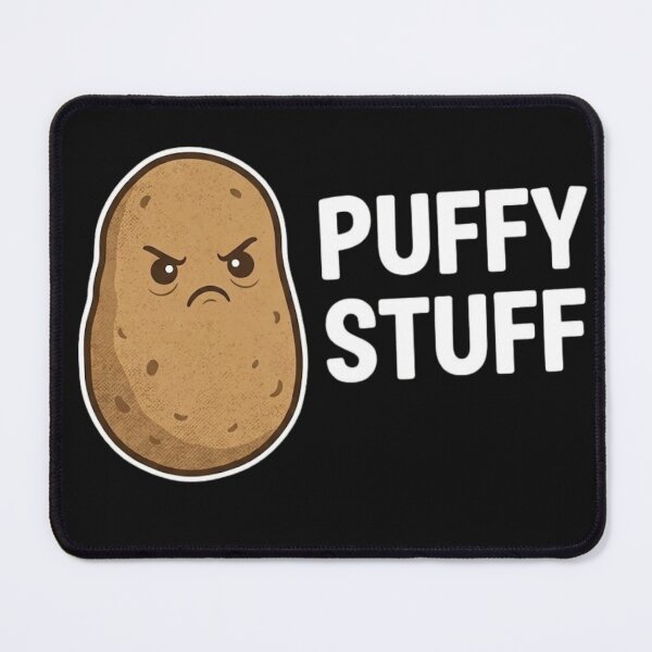 Item preview, Puffy Stuff Angry Cute Potato Cartoon designed and sold by GiggleInkTees.